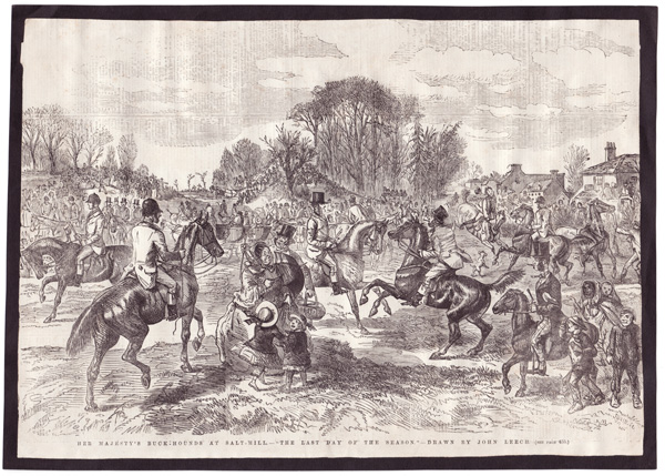 Her Majesty's Buck Hounds at Salt Hill 'The Last Day of the Season' Drawn by John Leech